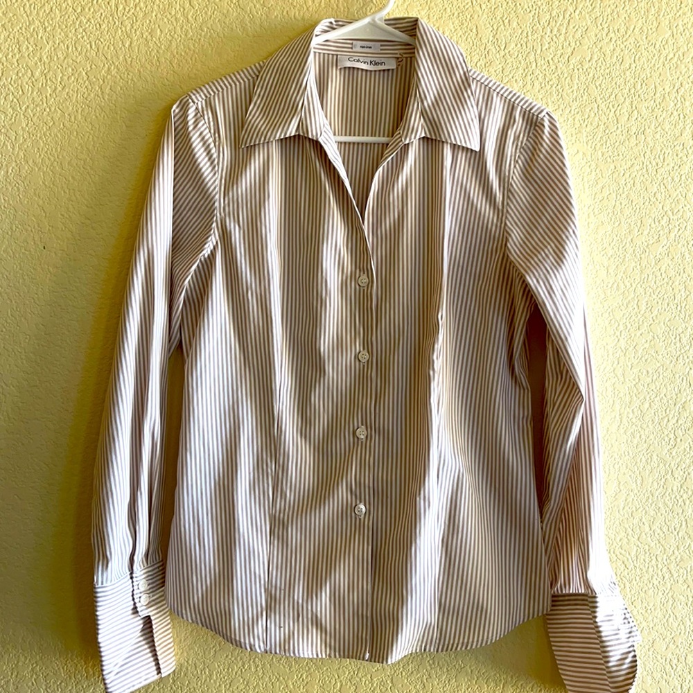Calvin Klein No-Iron Collared Blouse